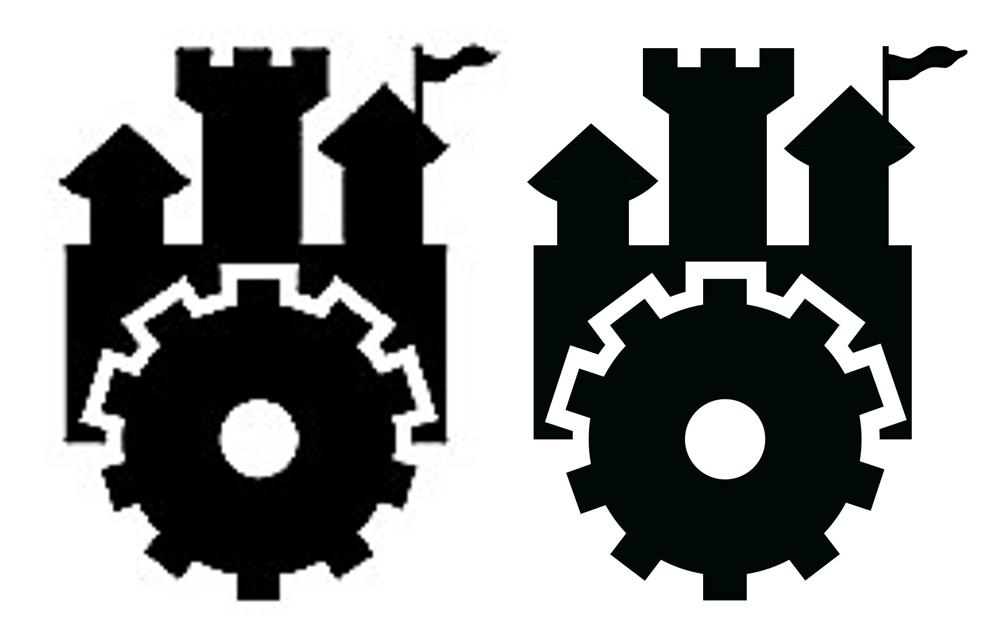 Pixelated version vs Vector version